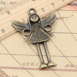 10pcs Praying Angel Girl Charms 59x40mm Antique Silver DIY Retro Jewelry