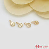 10PCS 4.5x7MM Champagne Plated Round Star Charms for DIY Jewelry