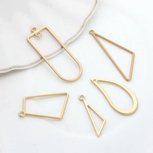 Zinc Alloy Geometric Charms for DIY Jewelry, 6pcs/lot
