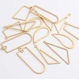 Zinc Alloy Geometric Charms for DIY Jewelry, 6pcs/lot
