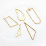 Zinc Alloy Geometric Charms for DIY Jewelry, 6pcs/lot