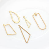 Zinc Alloy Geometric Charms for DIY Jewelry, 6pcs/lot