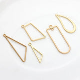 Zinc Alloy Geometric Charms for DIY Jewelry, 6pcs/lot