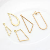 Zinc Alloy Geometric Charms for DIY Jewelry, 6pcs/lot