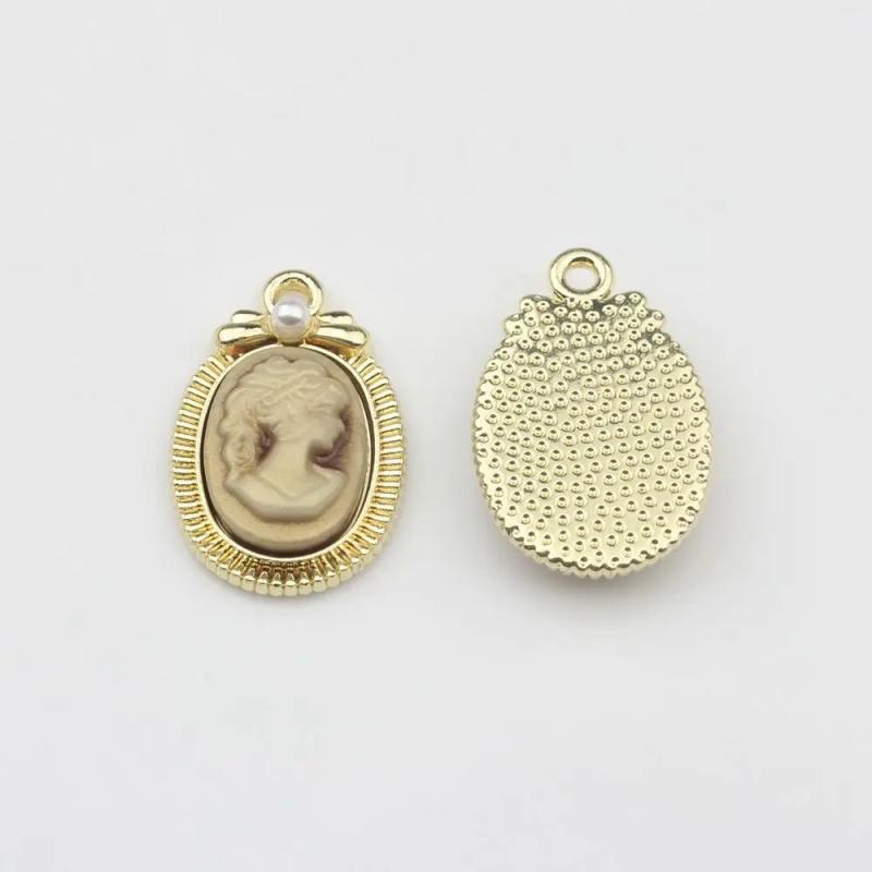 Princess Oval Coin Charms Pendant 6pcs DIY Necklace Bracelet Making