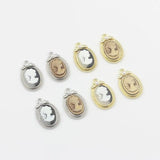 Princess Oval Coin Charms Pendant 6pcs DIY Necklace Bracelet Making