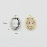 Princess Oval Coin Charms Pendant 6pcs DIY Necklace Bracelet Making