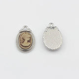 Princess Oval Coin Charms Pendant 6pcs DIY Necklace Bracelet Making