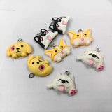 10pcs Puppy Dog Charms for Earring DIY Crafts Decor C876