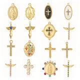 3pcs Angel Wing Cross Rhinestone Pendant Charm DIY Jewelry