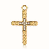 3pcs Angel Wing Cross Rhinestone Pendant Charm DIY Jewelry