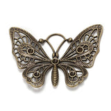 10pcs Butterfly 48x37mm Antique Bronze Charm Pendant for DIY Necklace Craft