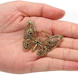 10pcs Butterfly 48x37mm Antique Bronze Charm Pendant for DIY Necklace Craft