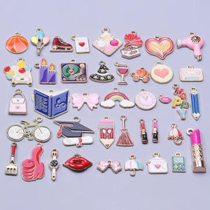 Enamel Charm Flower/Fruit/Vegetable/Plant/Animal Charms For Jewelry Making