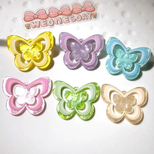 Acrylic Hollow Butterfly Earring Charms - DIY Jewelry Making