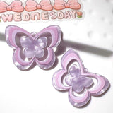 Acrylic Hollow Butterfly Earring Charms - DIY Jewelry Making