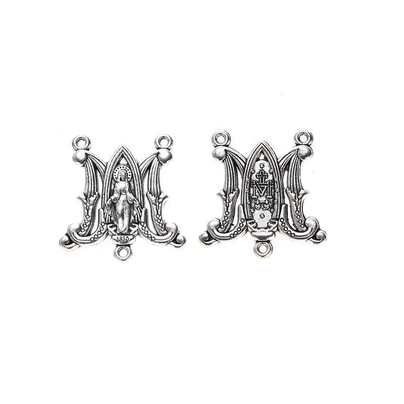 12 PCS Cross Charm Pendulum Virgin Mary Jesus DIY Jewelry Making Accessories