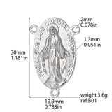 12 PCS Cross Charm Pendulum Virgin Mary Jesus DIY Jewelry Making Accessories