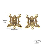 12 PCS Cross Charm Pendulum Virgin Mary Jesus DIY Jewelry Making Accessories