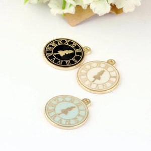 10pcs 20*23mm Alice Girl Clock Charms DIY Jewelry Necklace