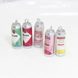 10Pcs Alcohol Drink Beer Cans Cocktail Pendant Keychain Charms 3D D