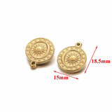 5pcs Stainless Steel Cross Sun and Moon Charm Pendants Jewelry Making Supplies
