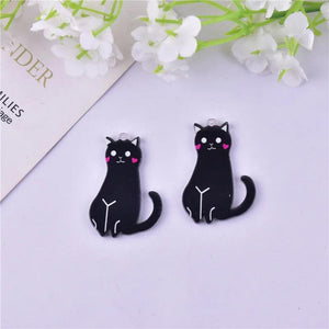 10pcs Cute Cat Acrylic Charms for Jewelry Making DIY