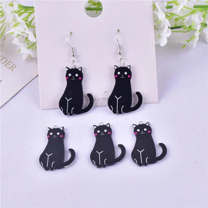 10pcs Cute Cat Acrylic Charms for Jewelry Making DIY