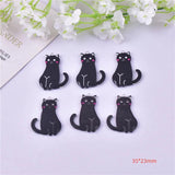 10pcs Cute Cat Acrylic Charms for Jewelry Making DIY