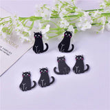 10pcs Cute Cat Acrylic Charms for Jewelry Making DIY