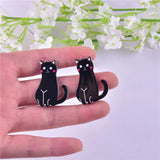 10pcs Cute Cat Acrylic Charms for Jewelry Making DIY