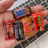 10pcs Chocolate Candy Resin Charms for DIY Earring Key