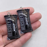 10pcs Chocolate Candy Resin Charms for DIY Earring Key