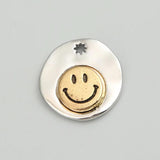 5pcs Cartoon Smile Face Charms Round Pendant DIY Jewelry Findings