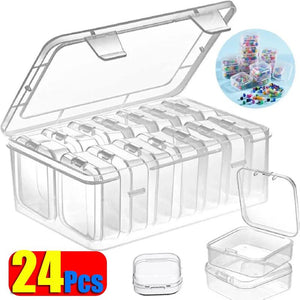 Mini Storage Box Transparent Square Plastic Packaging Container Case