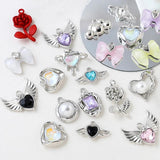 6pcs Sweet Style Bow Zircon Charms for DIY Jewelry