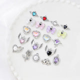 6pcs Sweet Style Bow Zircon Charms for DIY Jewelry