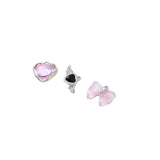 6pcs Sweet Style Bow Zircon Charms for DIY Jewelry