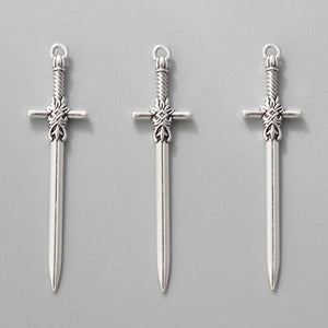 30pcs Sword Alloy Charms for DIY Jewelry Making, Crafts, Necklace