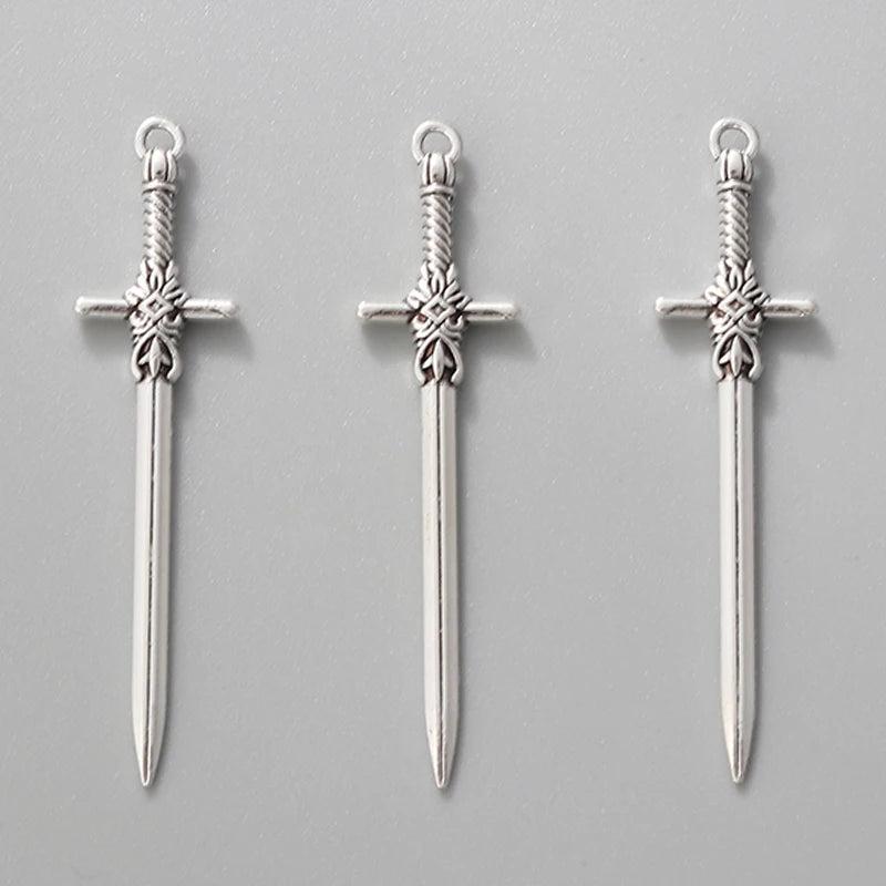 30pcs Sword Alloy Charms for DIY Jewelry Making, Crafts, Necklace