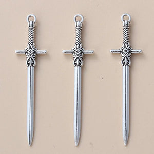 30pcs Sword Alloy Charms for DIY Jewelry Making, Crafts, Necklace