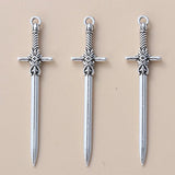 30pcs Sword Alloy Charms for DIY Jewelry Making, Crafts, Necklace