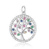 3pcs/Lot Copper Cubic Zircon Snowflake Rose Flower Charms