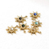 3Pcs Bohemian Eight Star Style Charms for DIY Jewelry Making