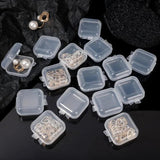 Mini Plastic Storage Box Square Portable Pill Container Earrings Display Case