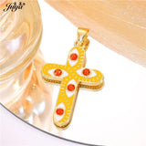 5pcs Cross Talisman Charms Natural Stone Evil Eye Pendants DIY Jewelry Findings