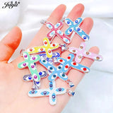 5pcs Cross Talisman Charms Natural Stone Evil Eye Pendants DIY Jewelry Findings