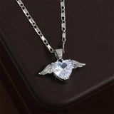 Sweet Love Wings Necklace Pendant Girls Clavicle Chain Accessories