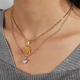 Sweet Love Wings Necklace Pendant Girls Clavicle Chain Accessories