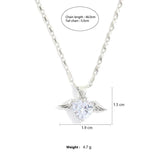 Sweet Love Wings Necklace Pendant Girls Clavicle Chain Accessories